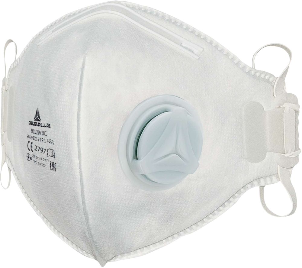 Opakowanie 10 półmasek z filtrem ffp1 Delta Plus M1100VB — Biały