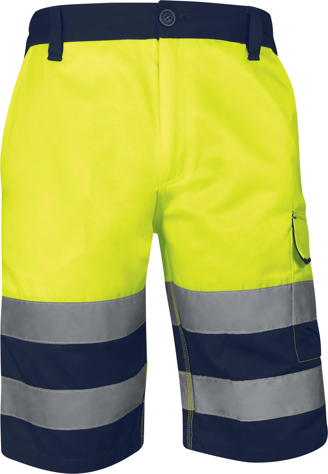 Bermudy ostrzegawcze mach1 Delta Plus M1BE2HV — Żółty fluo-granatowy - obrazek 3