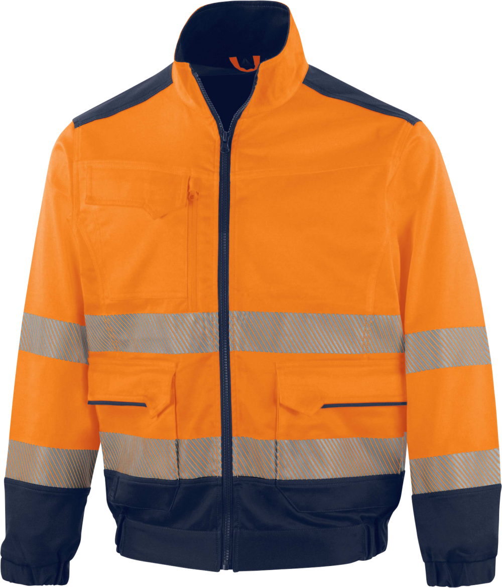 Bluza ostrzegawcza mach2 Delta Plus M2VE3STRHV — Pomarańczowy fluo-granatowy
