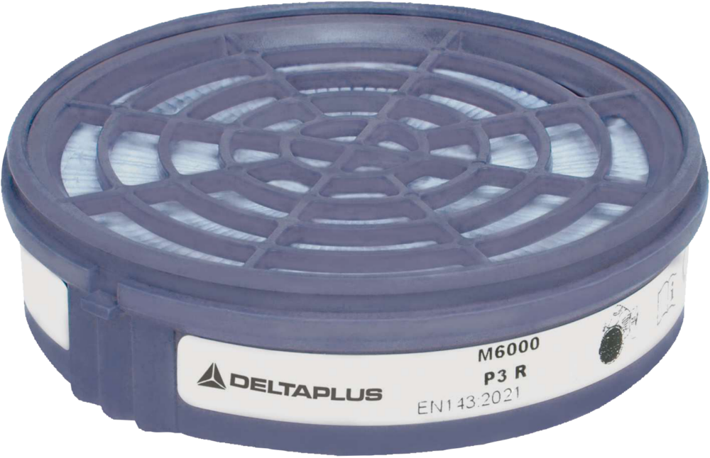 Zestaw 2 filtrów p3 do półmasek m6200 i m6100 - jupiter Delta Plus M6000 P3 — Szary