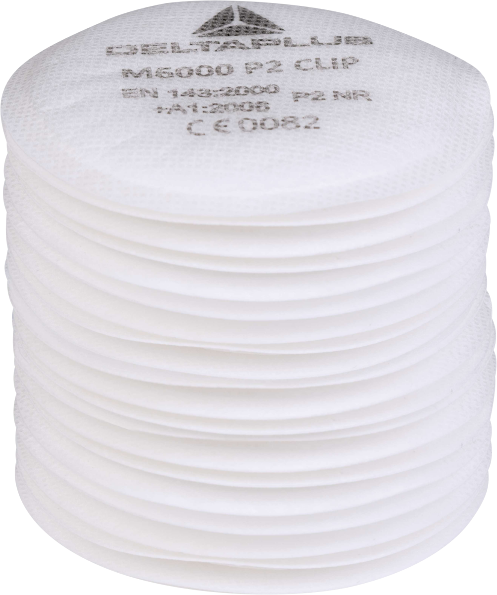 20 wymiennych wkładów filtrujących do m6000p2clip Delta Plus M6000REFP2CLIP — Biały