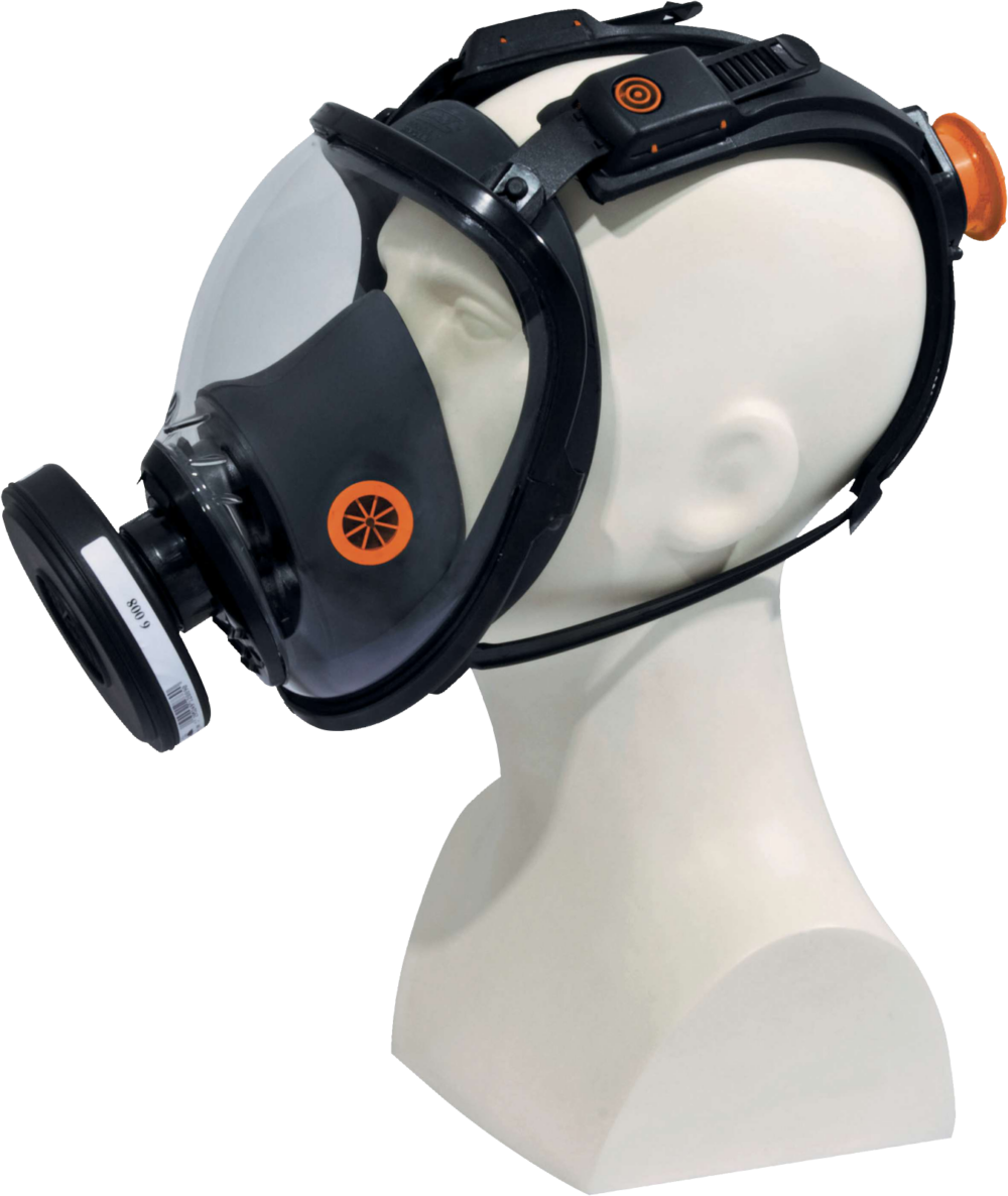 Maska kompletna z opatentowanym systemem rotor® Delta Plus M9200 - ROTOR GALAXY — Czarno-pomarańczowy