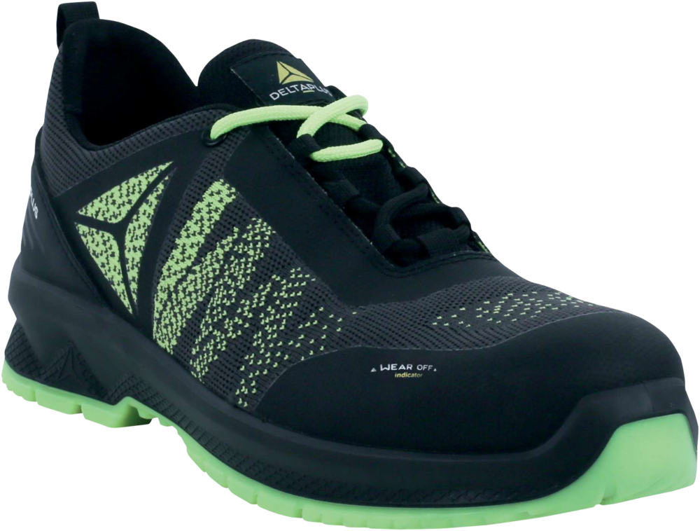 Półbuty z mikrofibry Delta Plus MARATONA S1PS SR — Czarno-żółty
