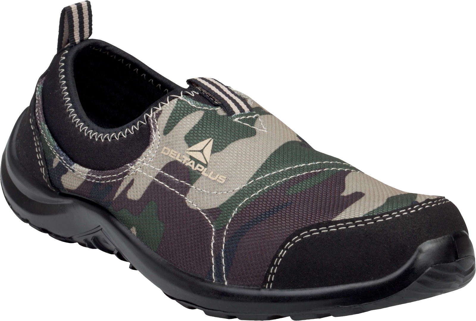 Półbuty z poliestru i bawełny Delta Plus MIAMI S1P CAMO SRC — Khaki