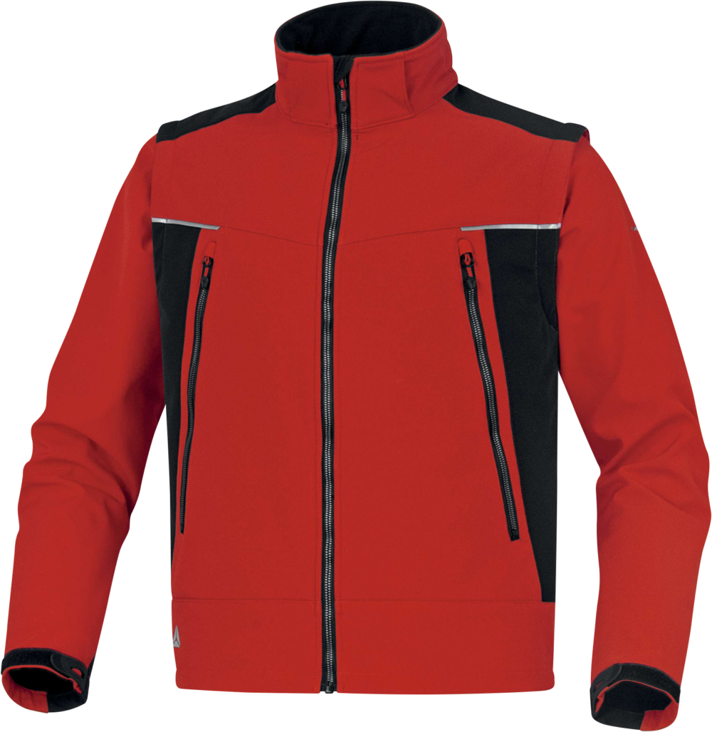 Bluza softshell 2 w 1 z poliestru i elastanu Delta Plus ORSA — Czerwono-czarny