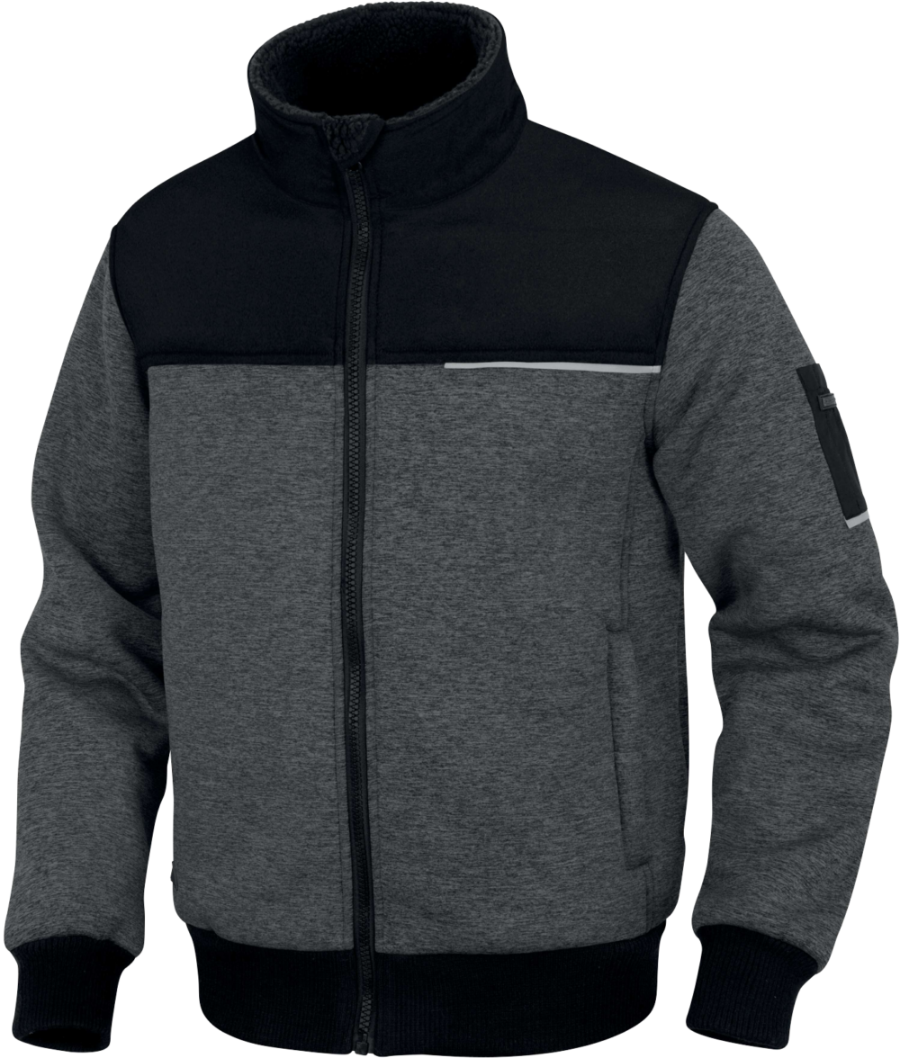 BLUZA Z POLARU POLIESTRU 550 g/m² Delta Plus SHERMAN2 — Szaro-czarny