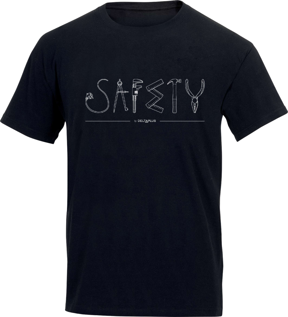 T-shirt z bawełny Delta Plus SINGA — Czarny