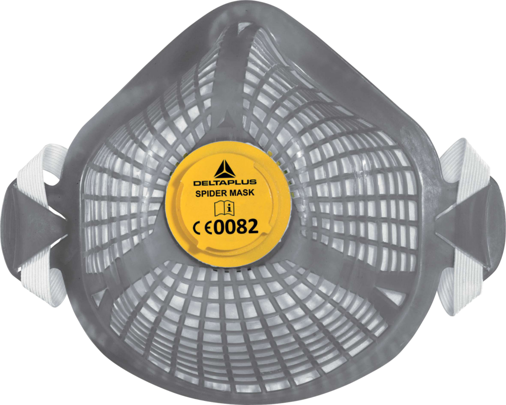 Opakowanie 5 półmasek ffp2w Delta Plus SPIDERMASK P2W X5 — Szary