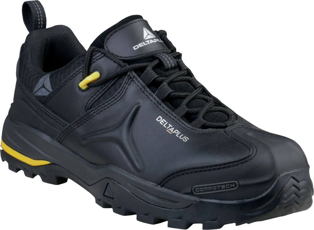 Półbuty z pełnej skóry licowej Delta Plus TW302 S3 SRC — Czarny