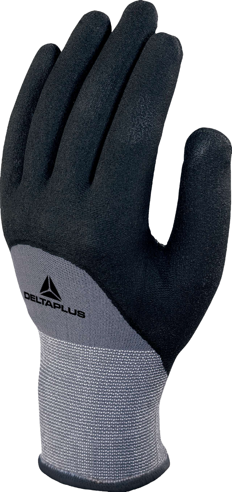 Rękawice dziane z poliamidu spandex® Delta Plus VE729 — Szaro-czarny