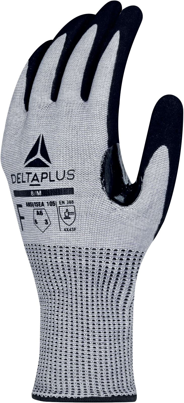 Rękawice dziane z włókna xtremcut® Delta Plus VENICUT F XTREM CUT - VENICUTF01 — Szaro-czarny