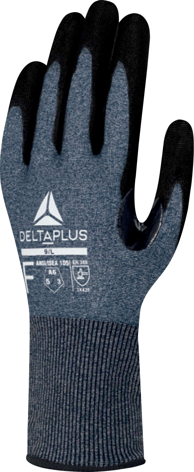 Rękawice dziane powlekane Delta Plus VENICUTF11 — Niebiesko-czarny