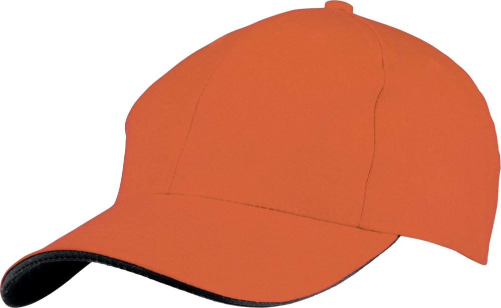 Czapka z daszkiem z bawełny Delta Plus VERONAFLUO — Pomarańczowy fluo
