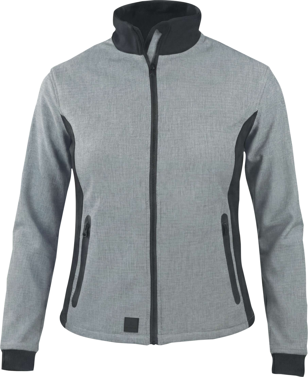 Damska bluza softshell z poliestru z recyklingu 90% i Delta Plus VICTORIA — Szaro-czarny
