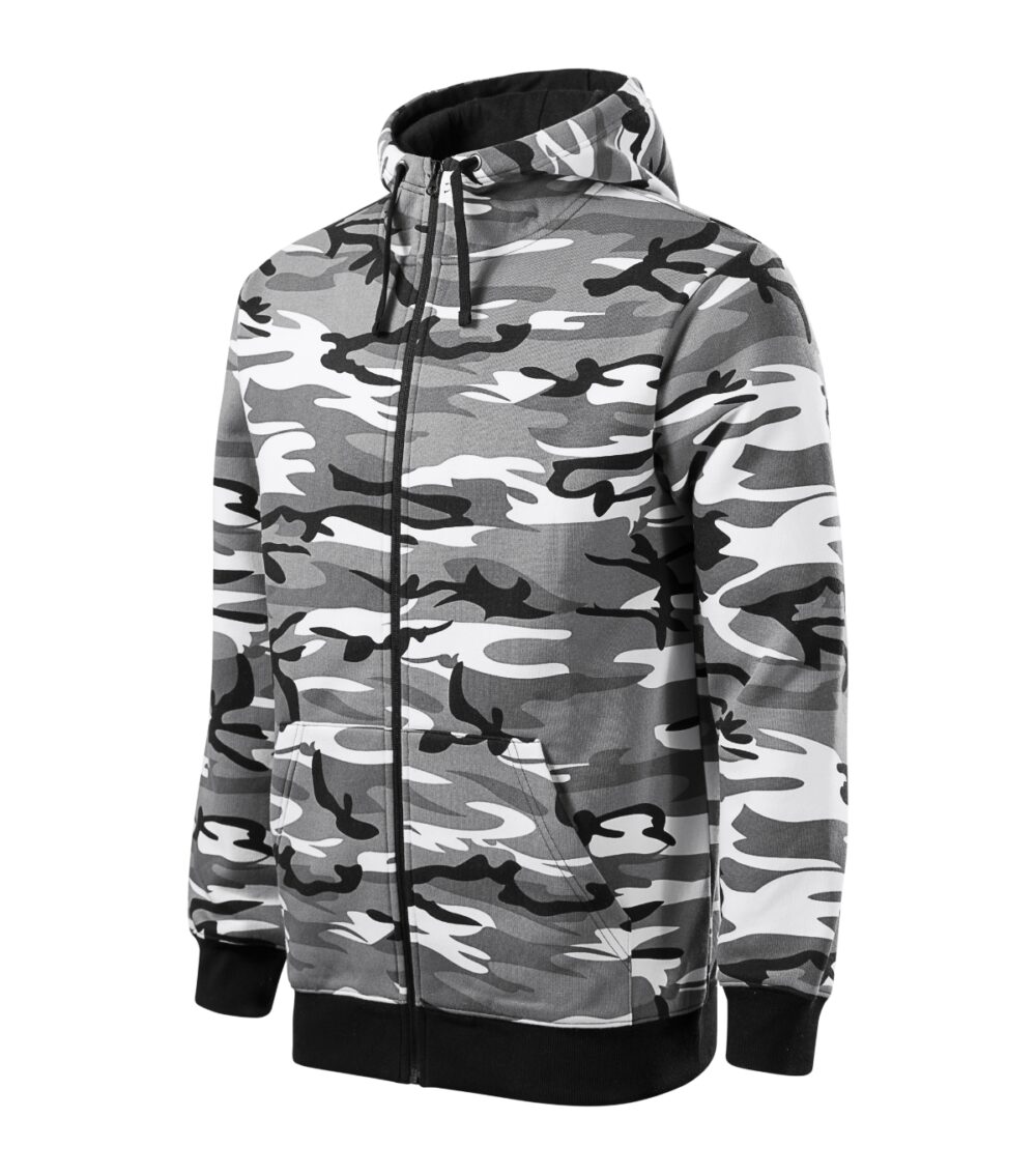 Bluza męska MALFINI Camo Zipper — Camouflage gray
