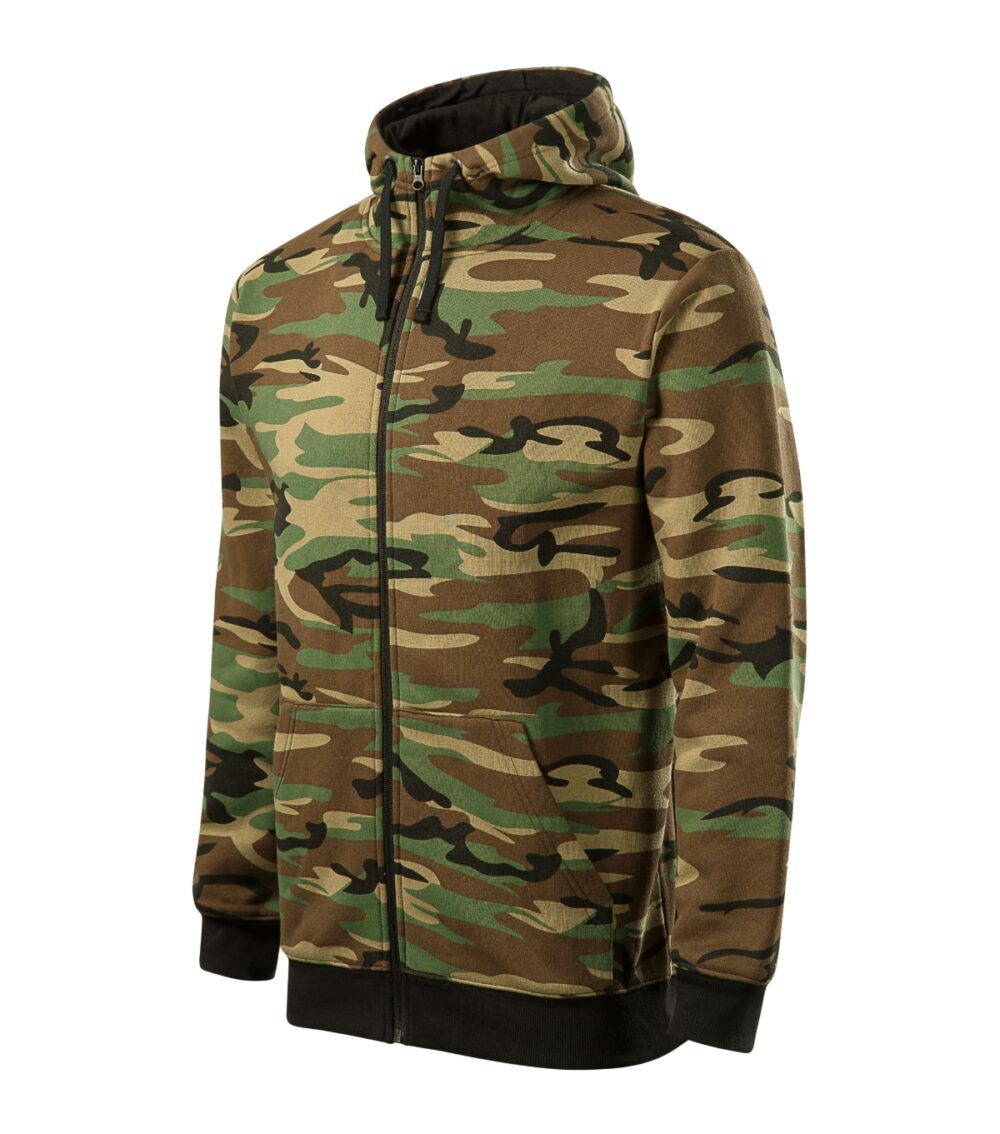 Bluza męska MALFINI Camo Zipper — Camouflage brown