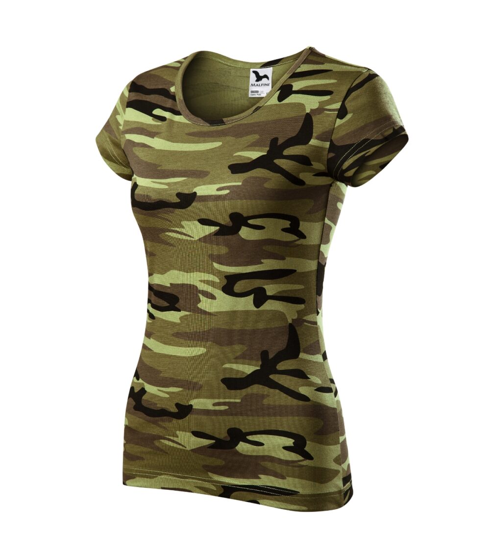 Koszulka damska MALFINI Camo Pure — Camouflage green
