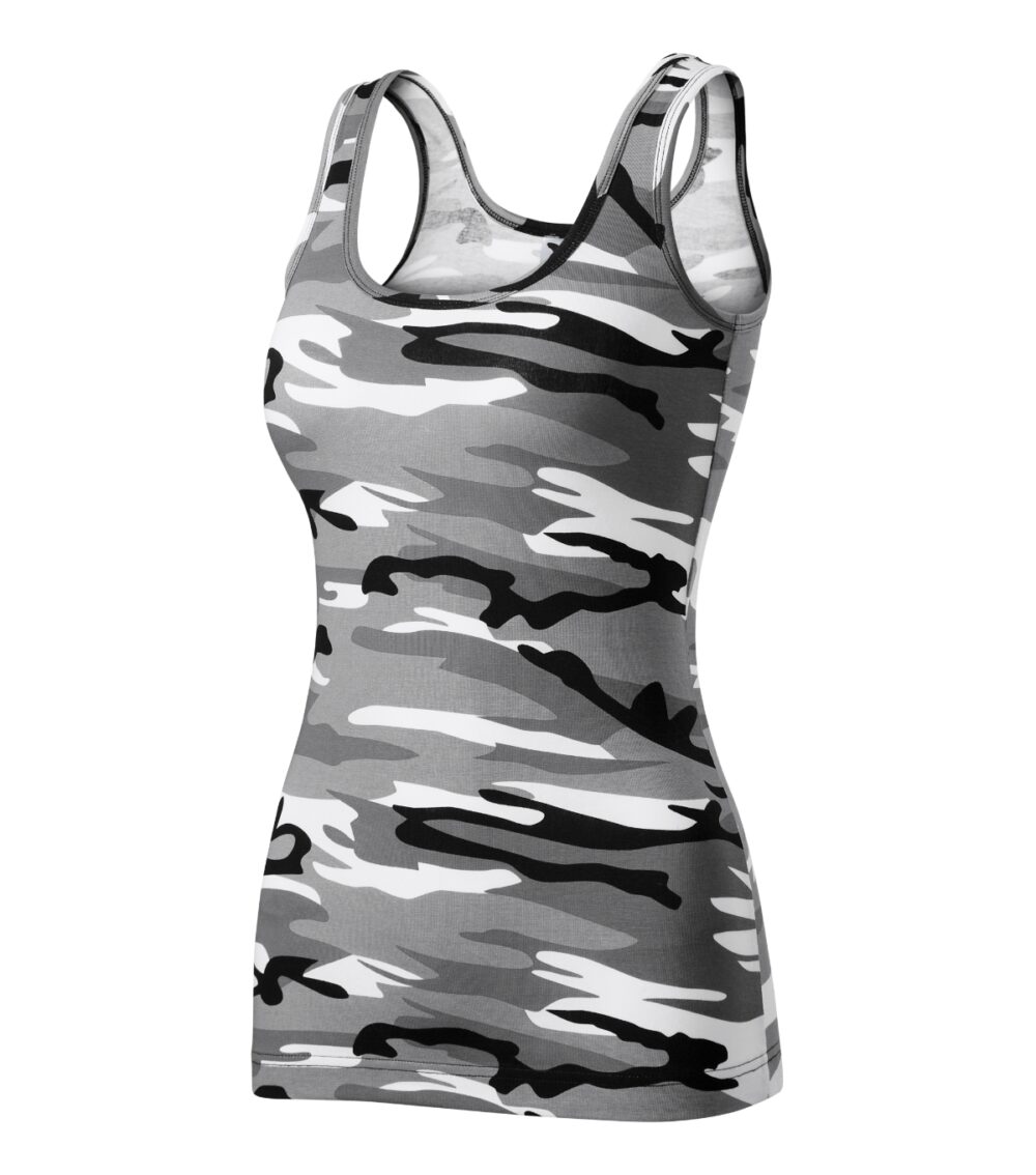 Top damski MALFINI Camo Triumph — Camouflage gray