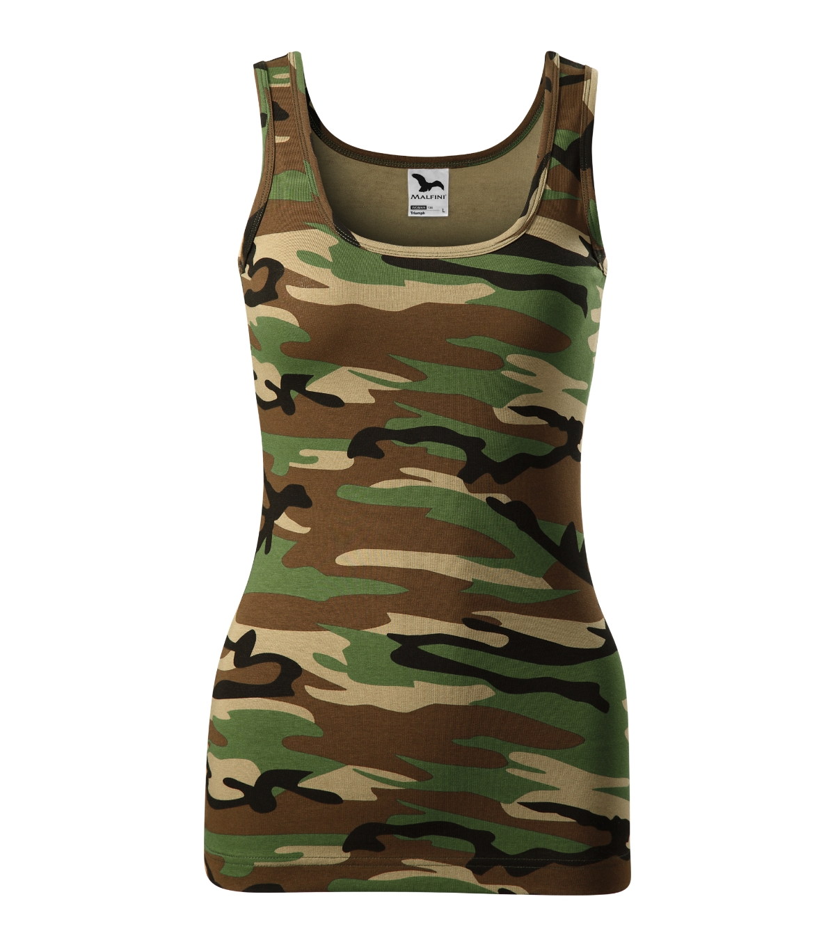 Top damski MALFINI Camo Triumph — Camouflage brown - obrazek 2