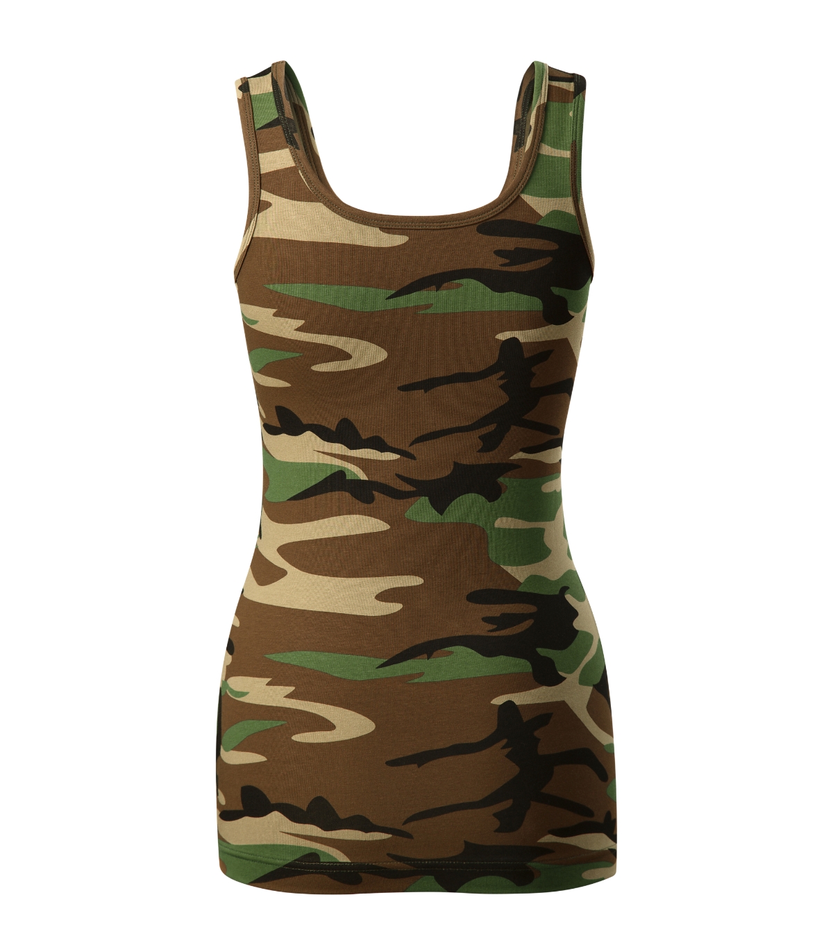 Top damski MALFINI Camo Triumph — Camouflage brown - obrazek 3