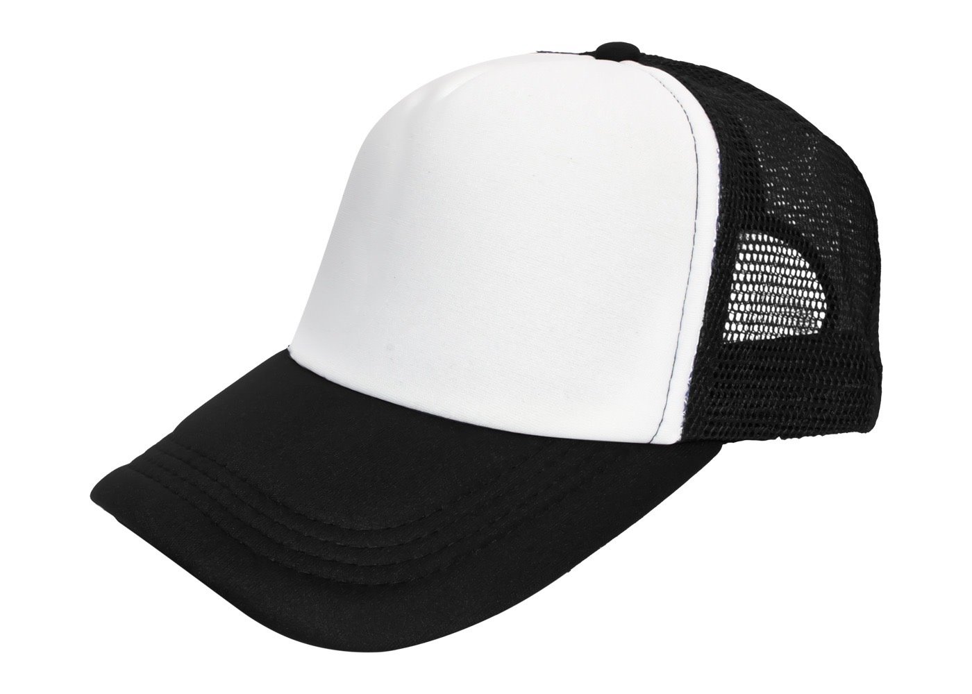 Czapki CZ 5 P TRUCKER BK/WH — Czarny / Biały