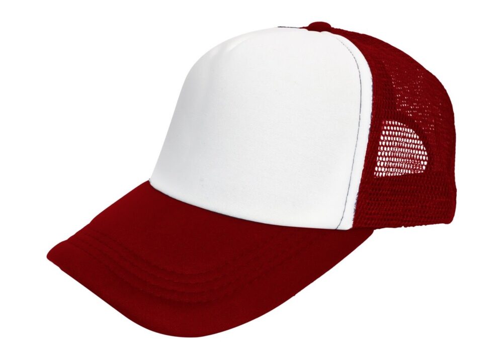 Czapki CZ 5 P TRUCKER BU/WH — Bordowy / Biały