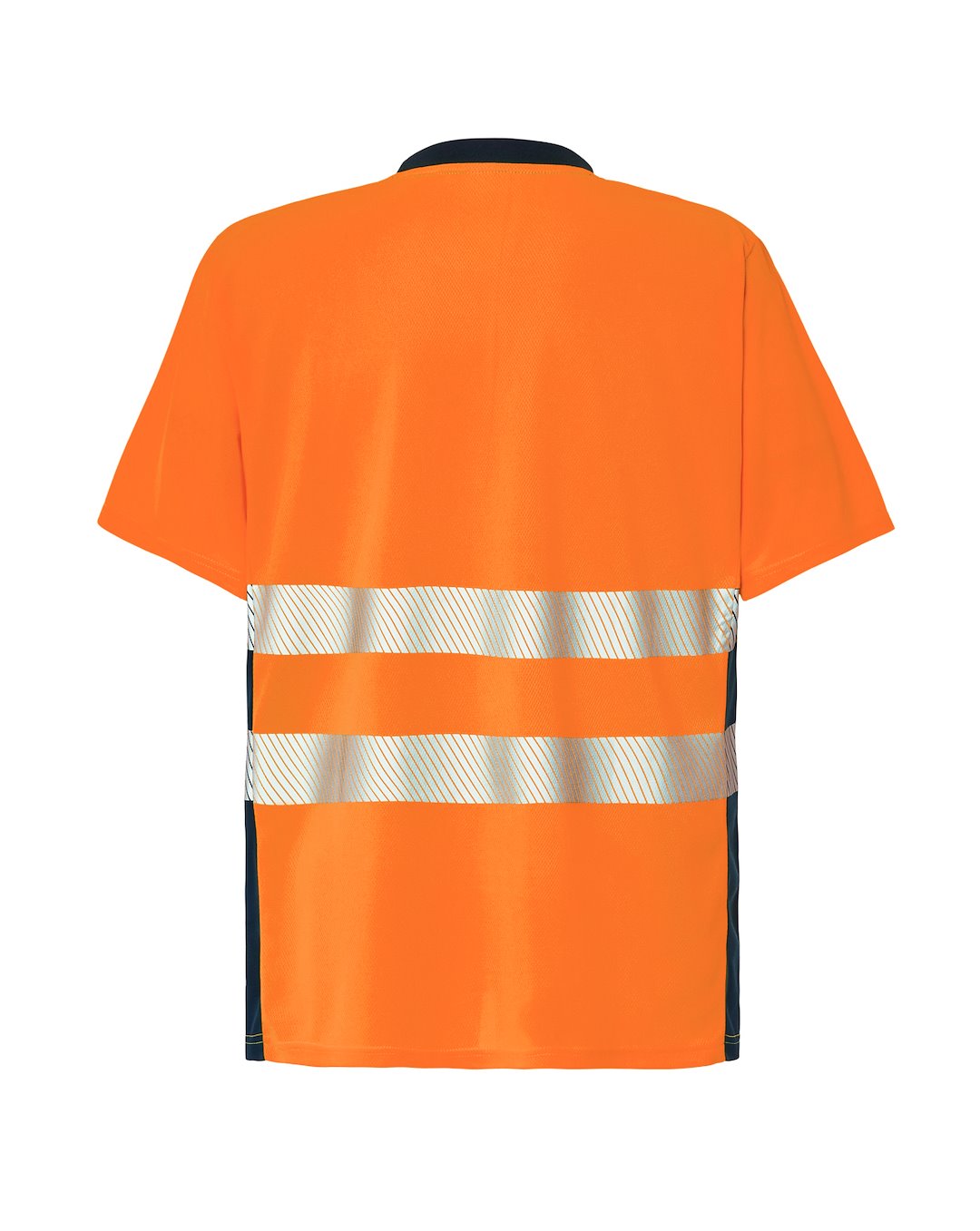 JHK HV01U00 Koszulka tech SS NYORF — Granatowy / Pomarańczowy Fluo - obrazek 2