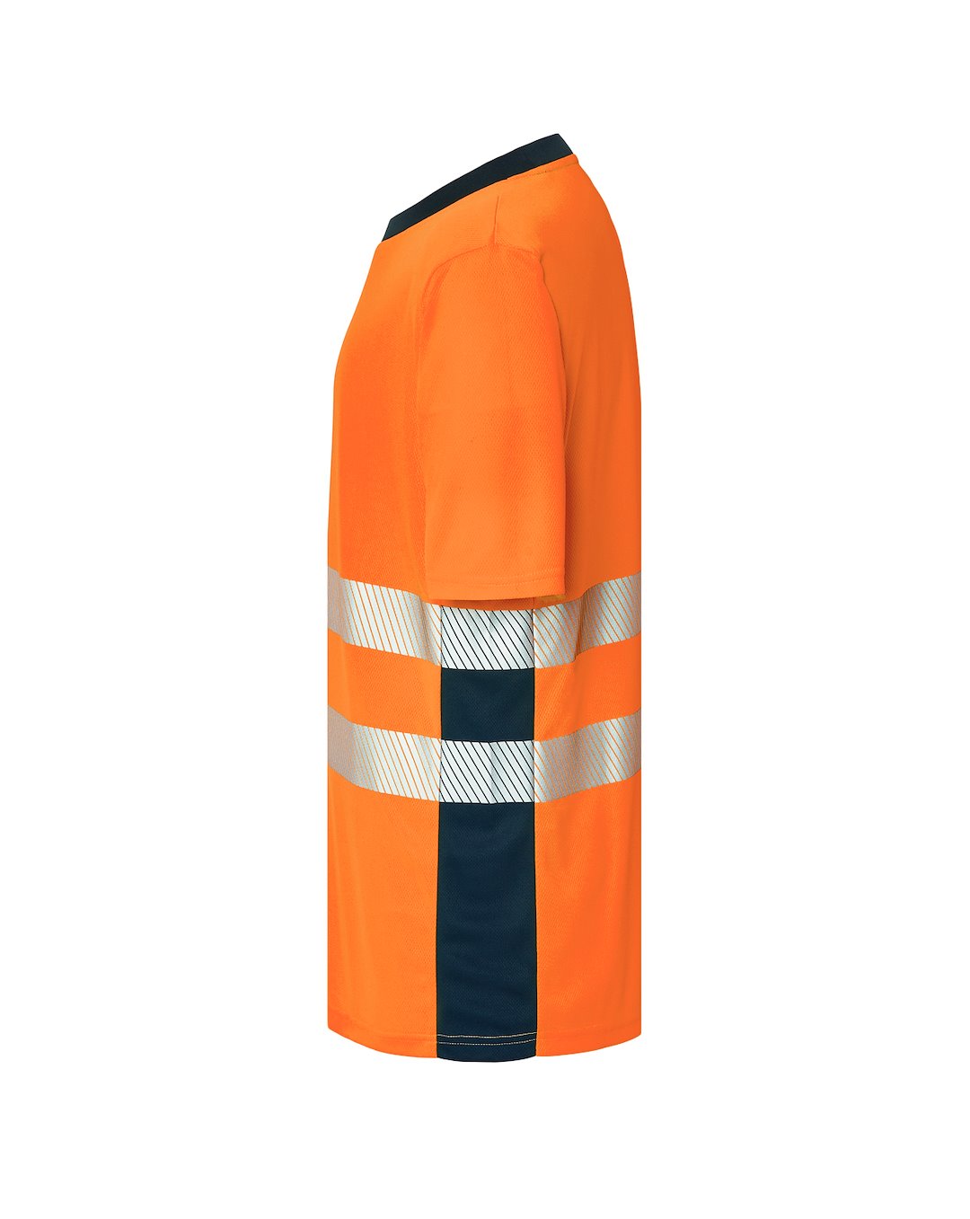 JHK HV01U00 Koszulka tech SS NYORF — Granatowy / Pomarańczowy Fluo - obrazek 3