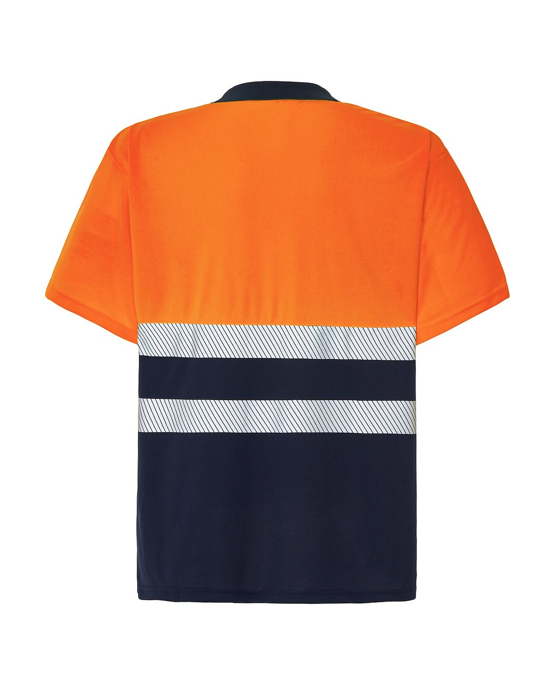 JHK HV02U00 POLO SS NYORF — Granatowy / Pomarańczowy Fluo - obrazek 2
