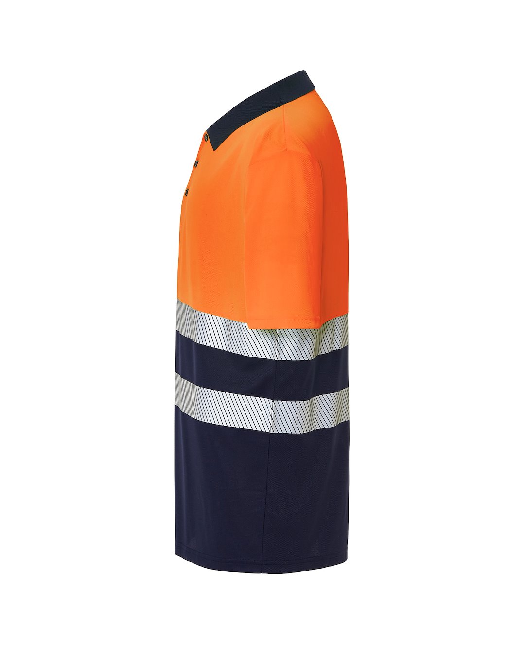 JHK HV02U00 POLO SS NYORF — Granatowy / Pomarańczowy Fluo - obrazek 3