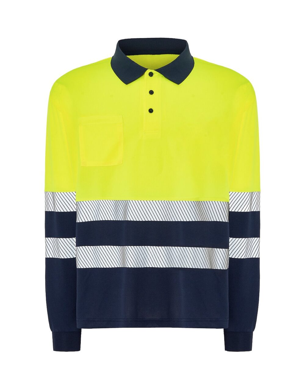 JHK HV02U00LS POLO LS NYSYF — Granatowy / Złoty Fluo