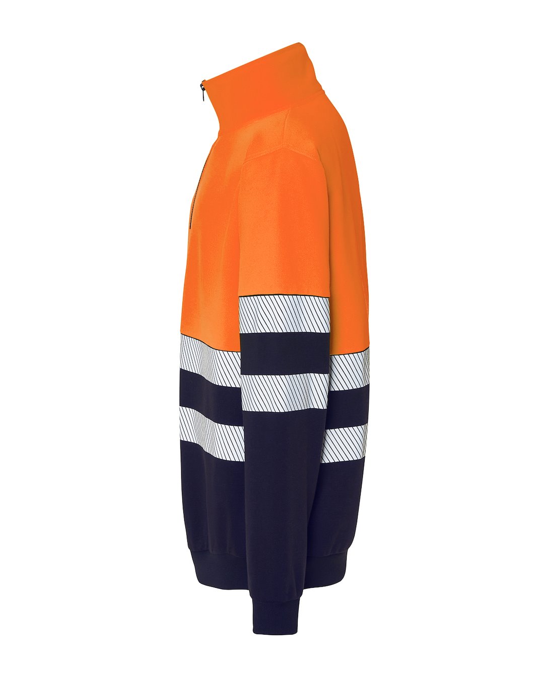 JHK HV05U00 Bluza HALF ZIP NYORF — Granatowy / Pomarańczowy Fluo - obrazek 3