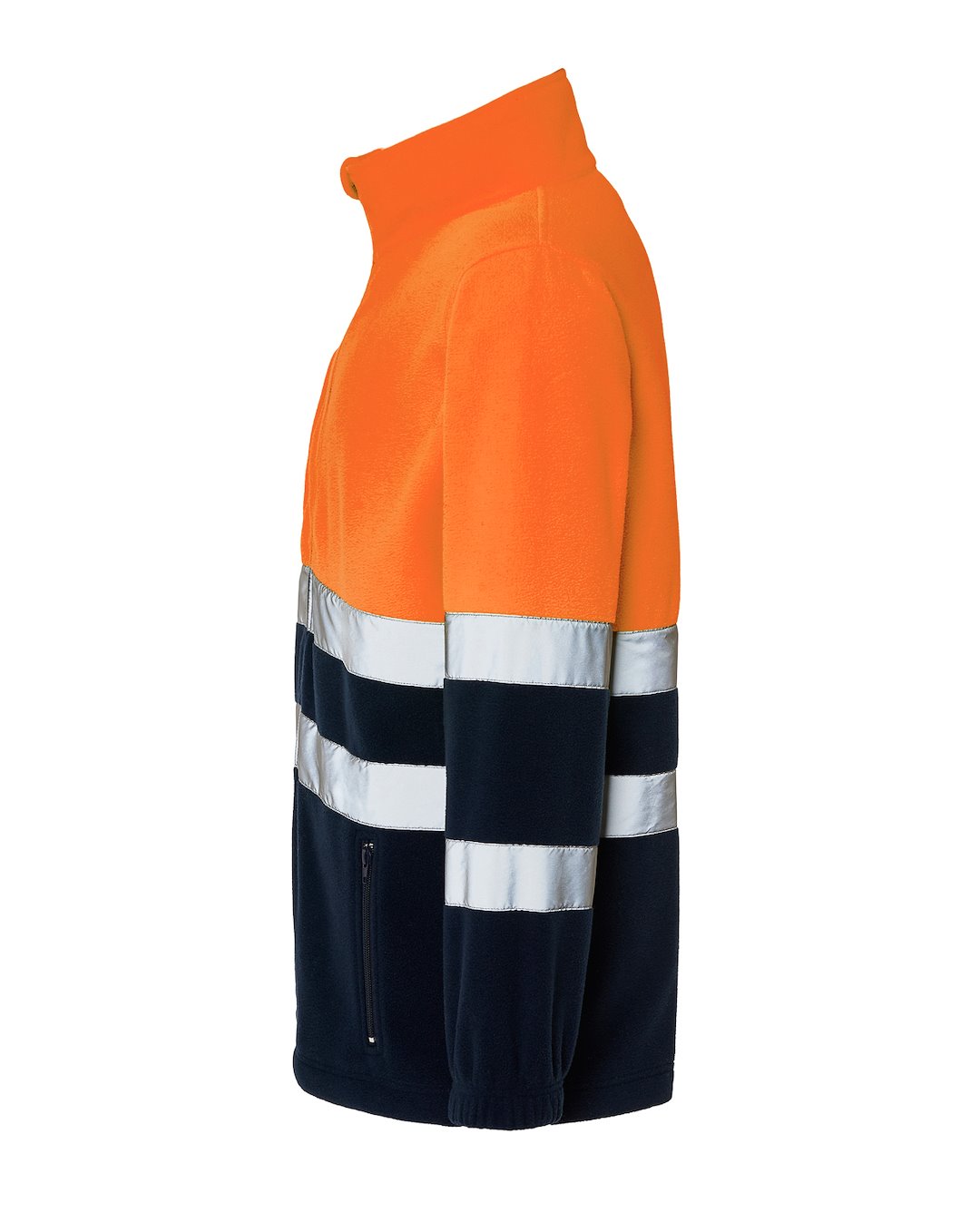 JHK HV06U00 Kurtka polarowa NYORF — Granatowy / Pomarańczowy Fluo - obrazek 3
