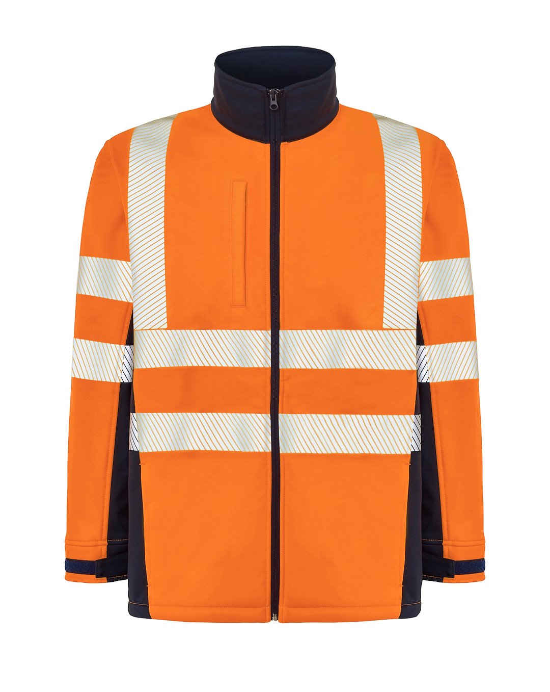 JHK HV06U01 Kurtka softshell NYORF — Granatowy / Pomarańczowy Fluo