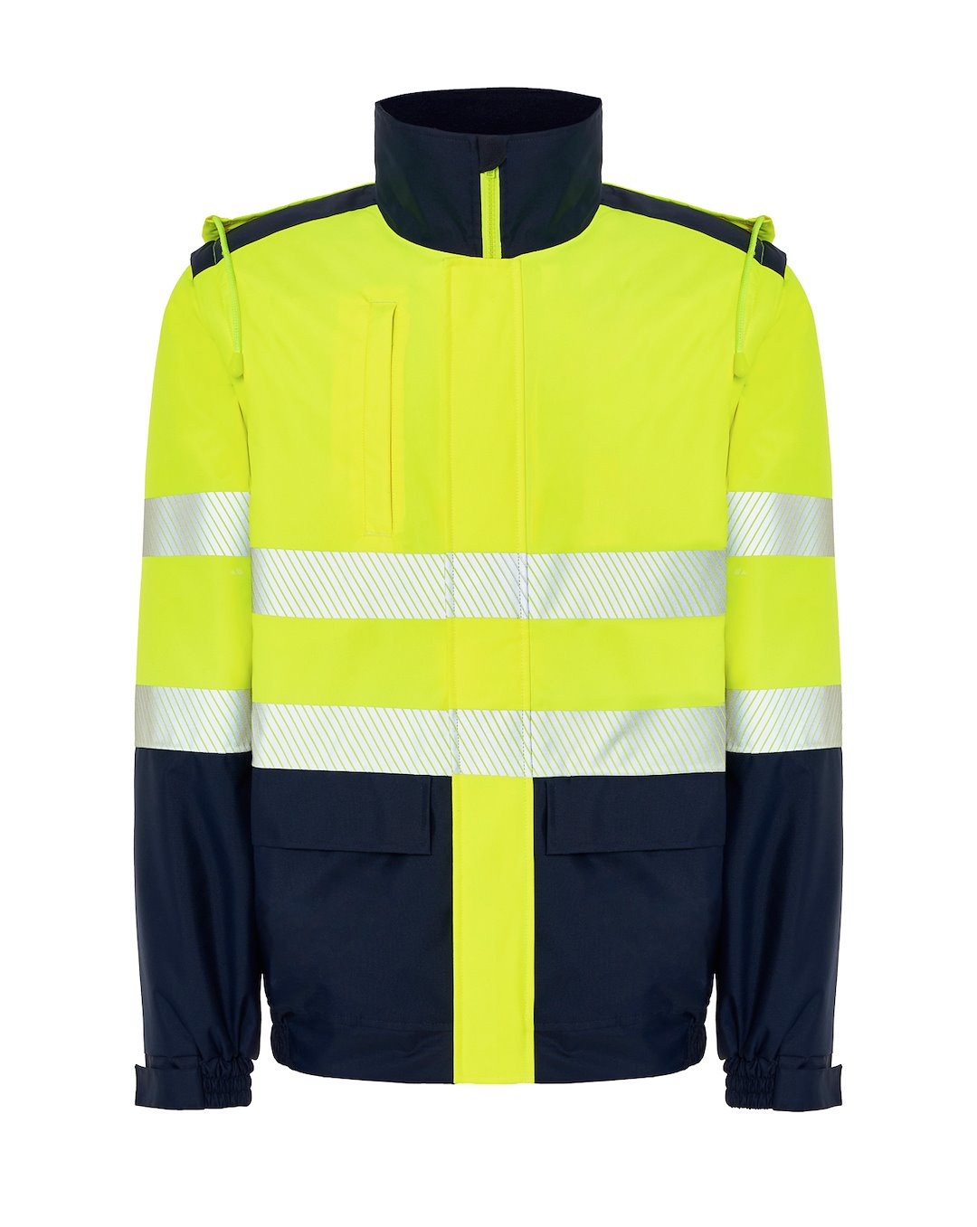 JHK HV08U01 Kurtka ociepl odp rekawy NYSYF — Granatowy / Złoty Fluo