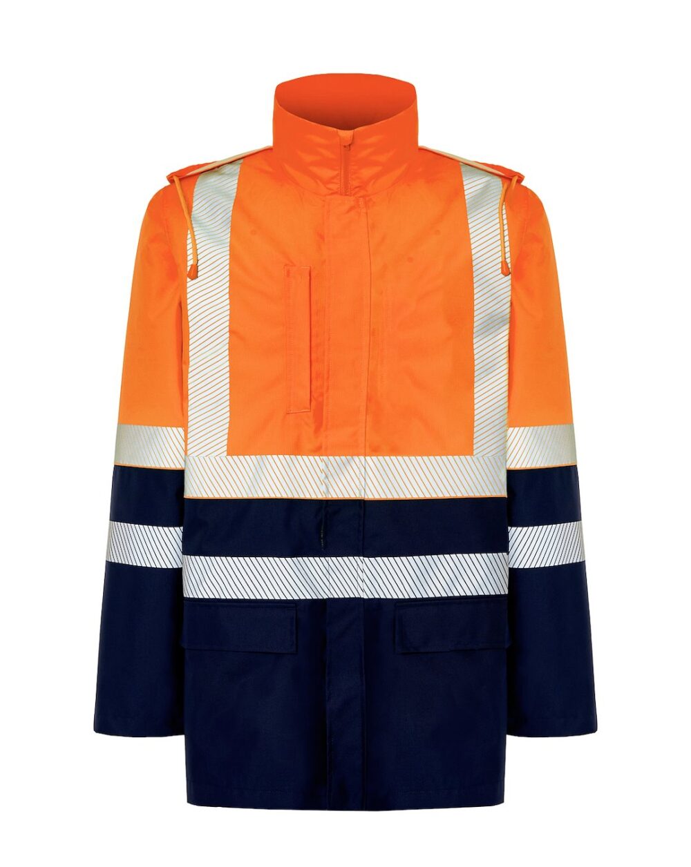 JHK HV10U00 Kurtka Parka NYORF — Granatowy / Pomarańczowy Fluo