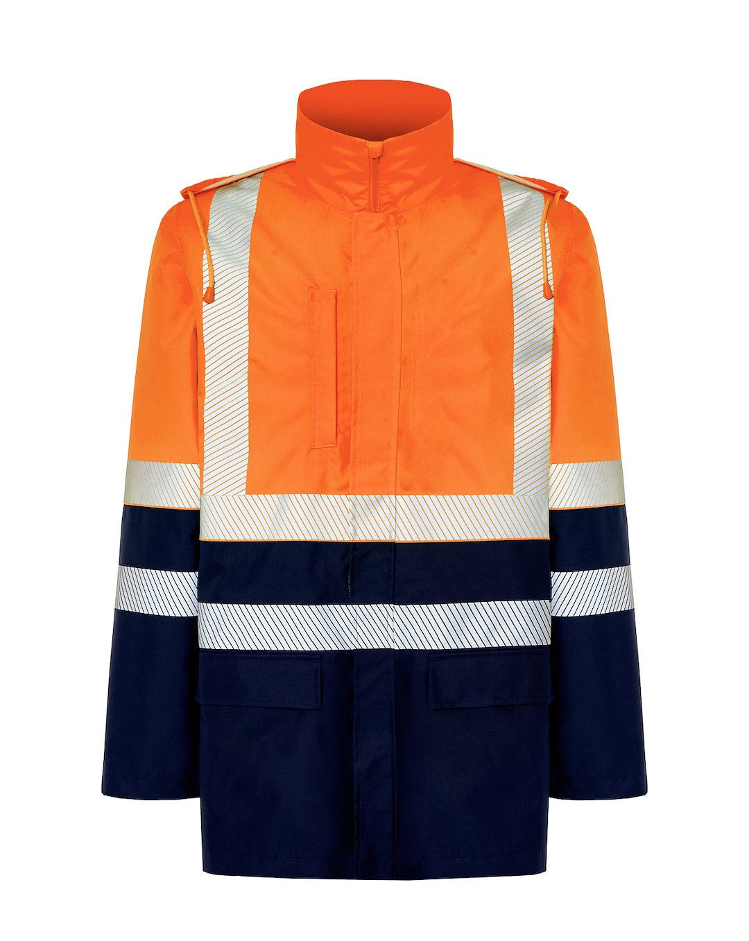 JHK HV10U00 Kurtka Parka NYORF — Granatowy / Pomarańczowy Fluo
