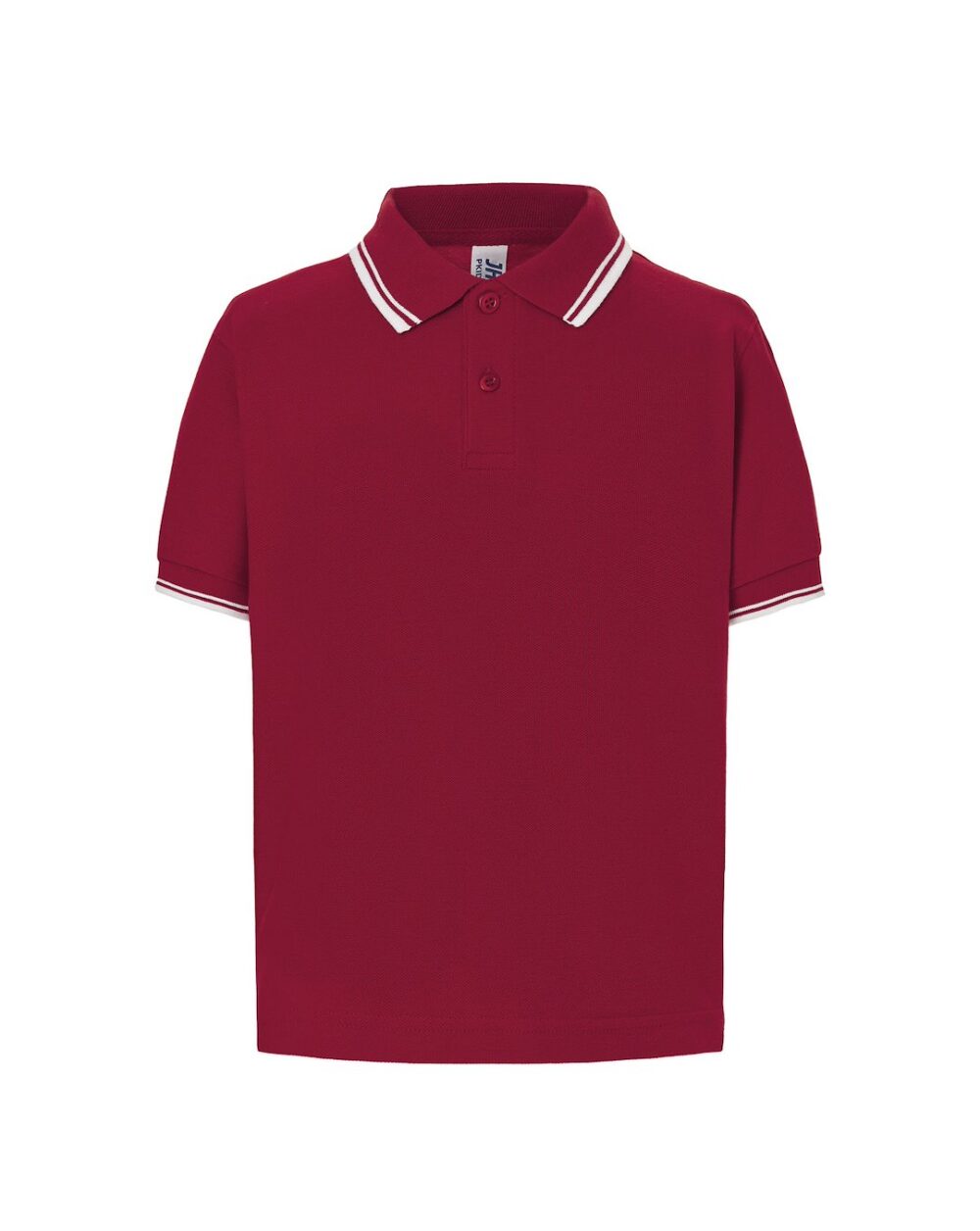 Koszulki polo JHK PKID 210 — Bordowy / Biały