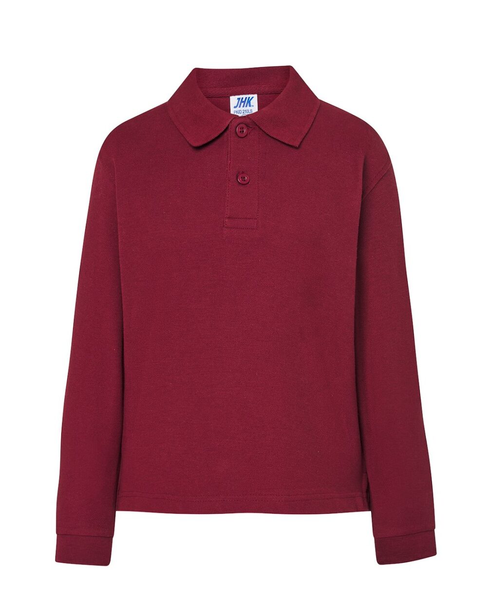 Koszulki polo JHK PKID 210 LS — Bordowy