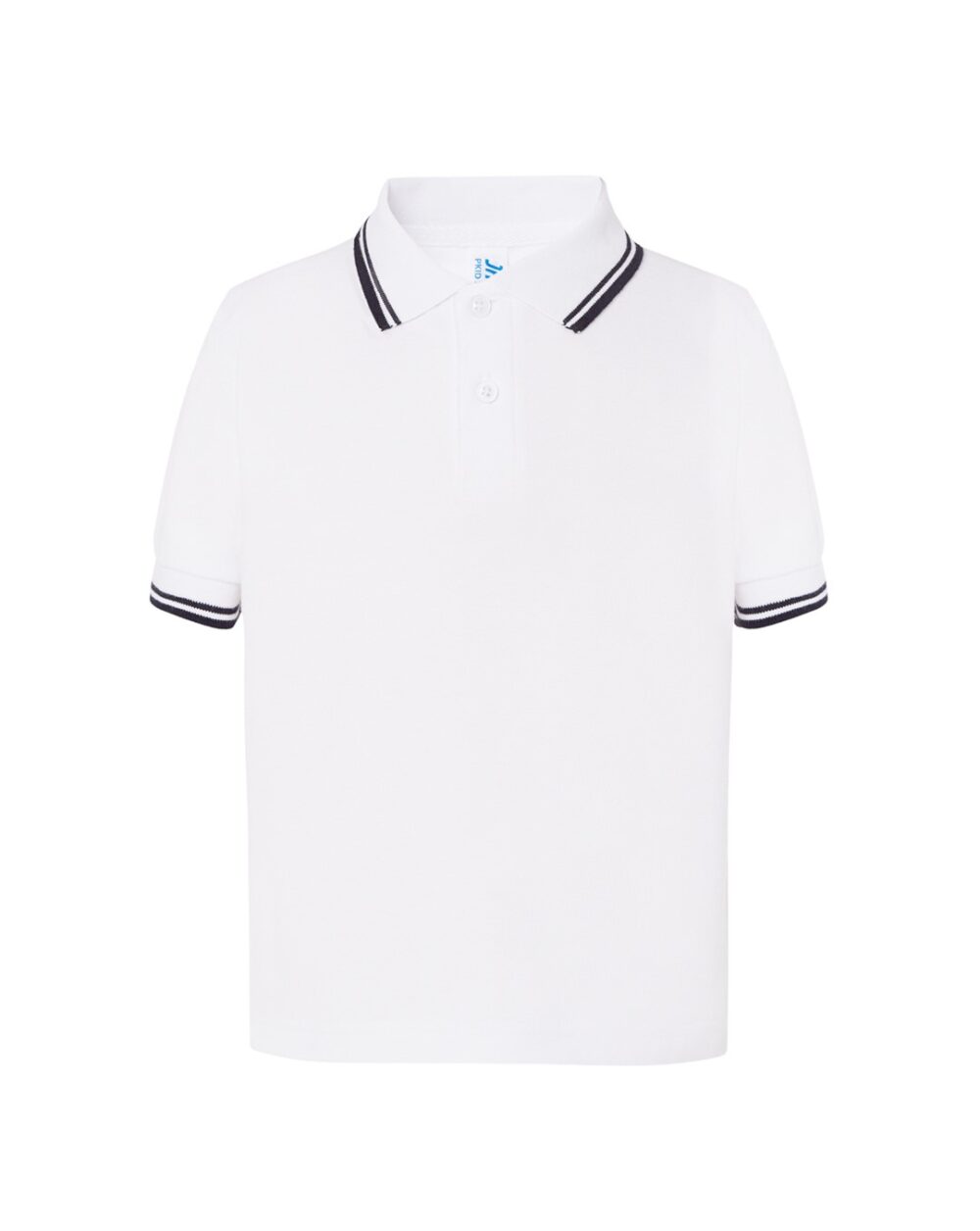 Koszulki polo JHK PKID 210 — Biały / Granatowy