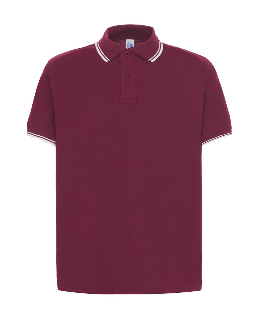 Koszulki polo JHK POLO PORA 210 CONTRAST — Bordowy / Biały