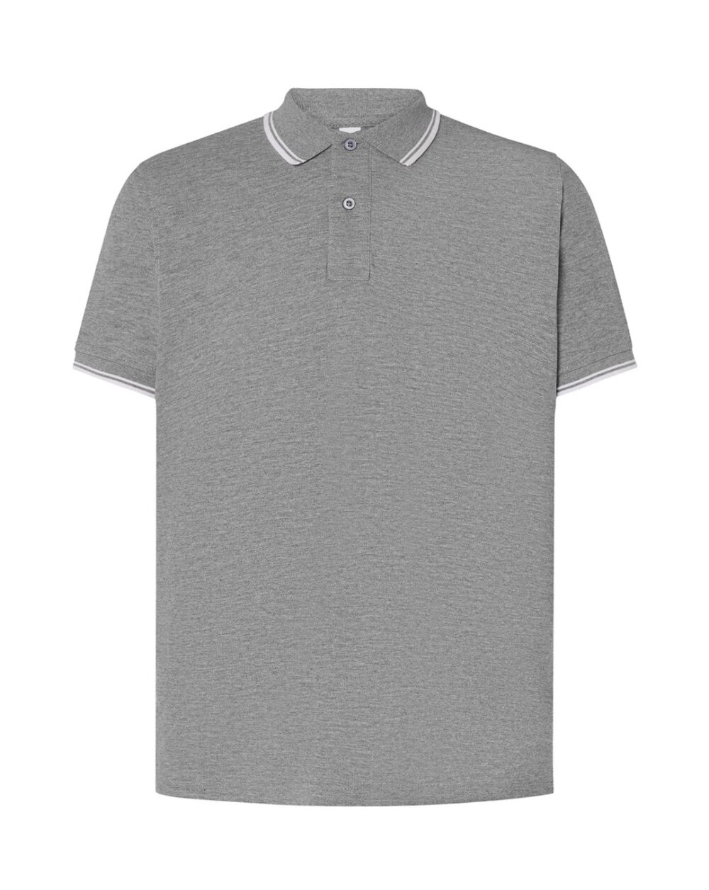 Koszulki polo JHK POLO PORA 210 CONTRAST — Szary Melanż / Biały