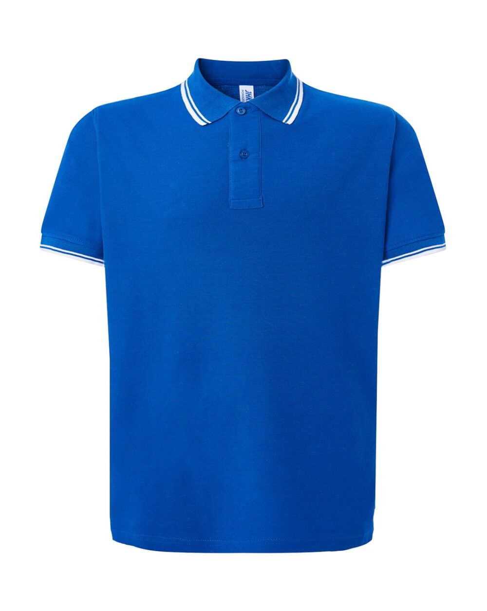 Koszulki polo JHK POLO PORA 210 CONTRAST — Królewski Niebieski / Biały