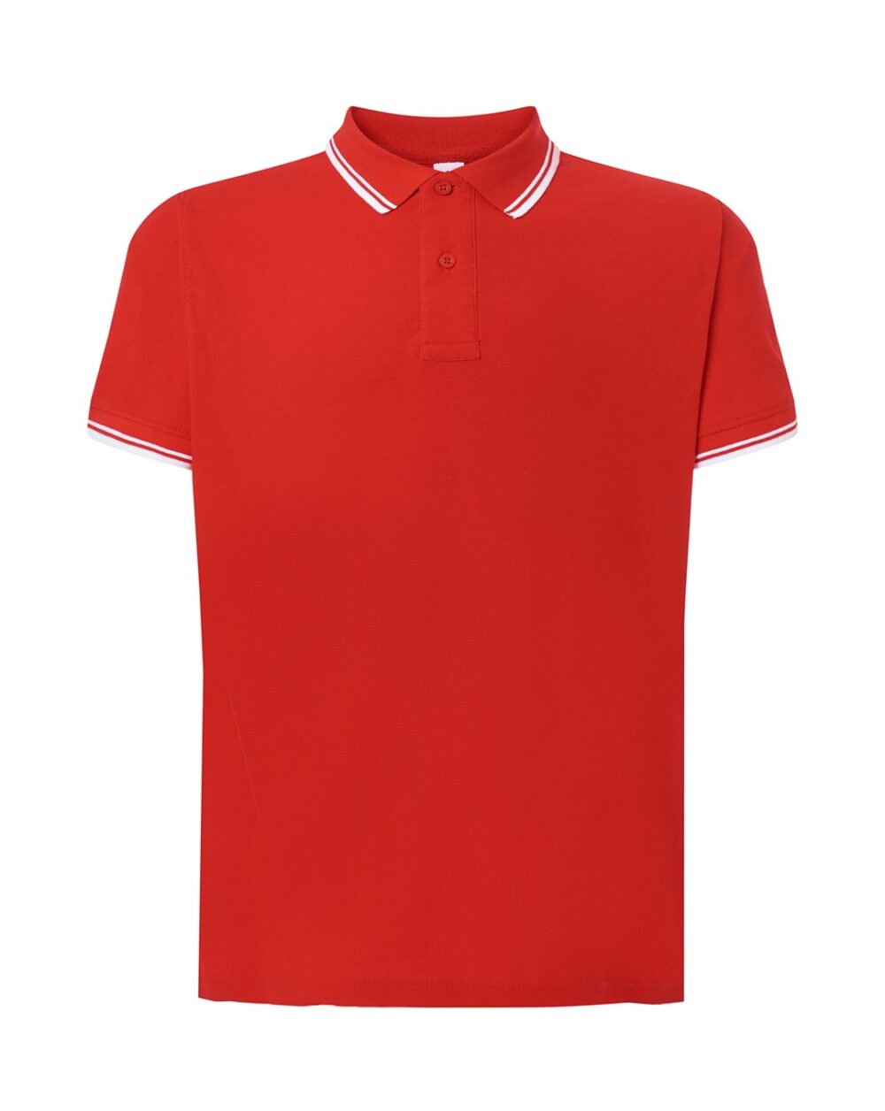 Koszulki polo JHK POLO PORA 210 CONTRAST — Czerwony / Biały