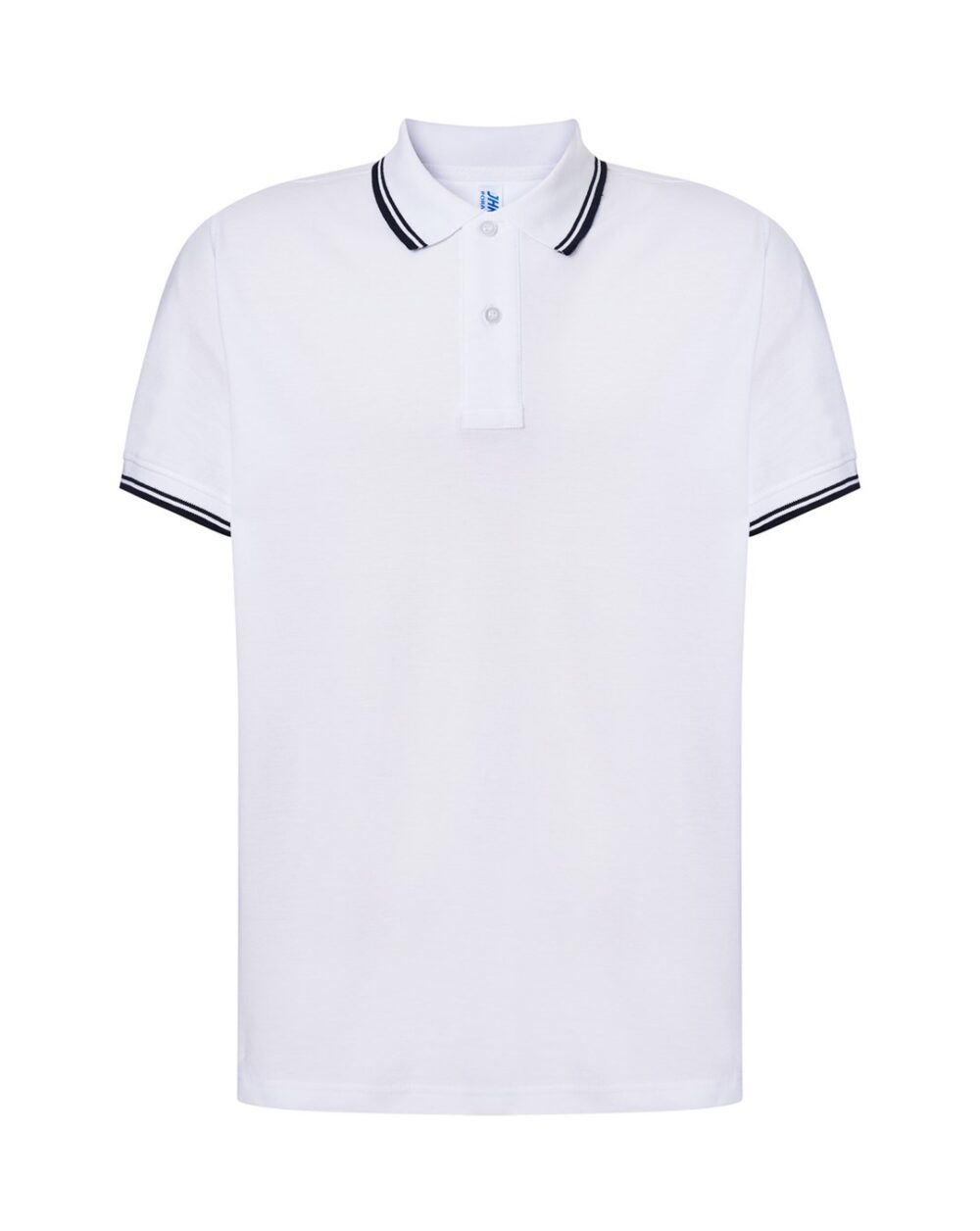 Koszulki polo JHK POLO PORA 210 CONTRAST — Biały / Granatowy