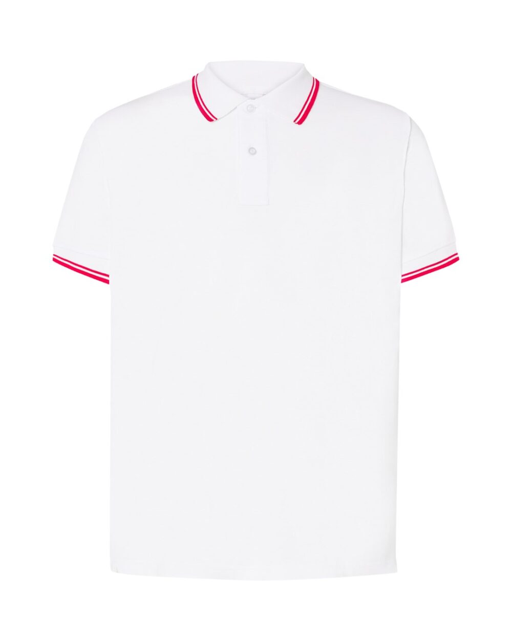 Koszulki polo JHK POLO PORA 210 CONTRAST — Biały / Czerwony