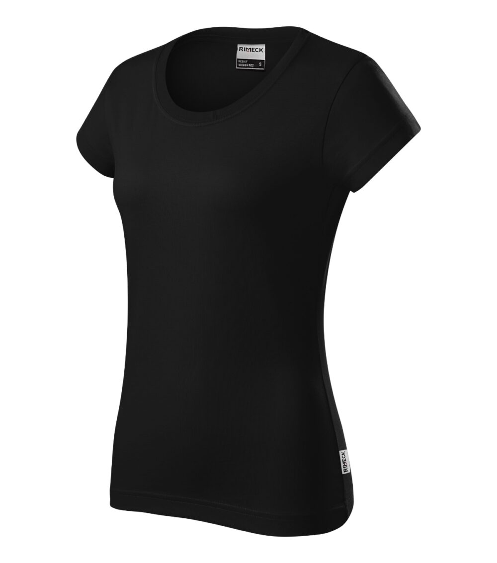 Koszulka damska RIMECK Resist — Czarny 01 (brand label)