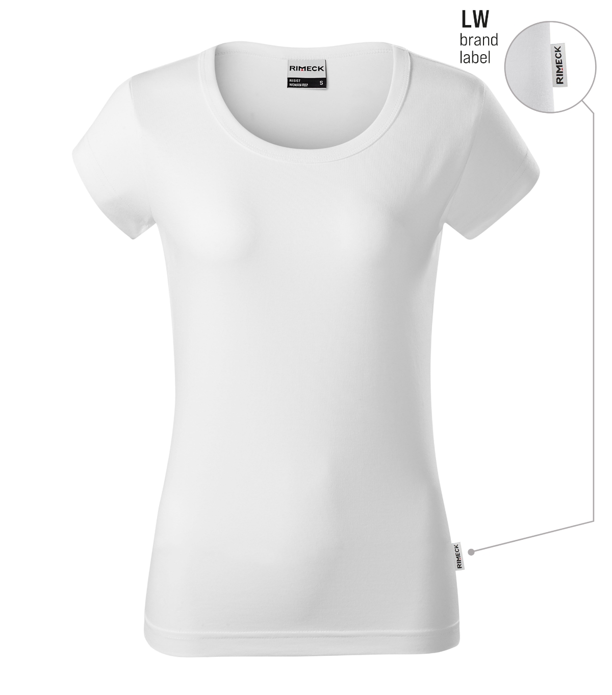 Koszulka damska RIMECK Resist — Biały 00 (brand label) - obrazek 2