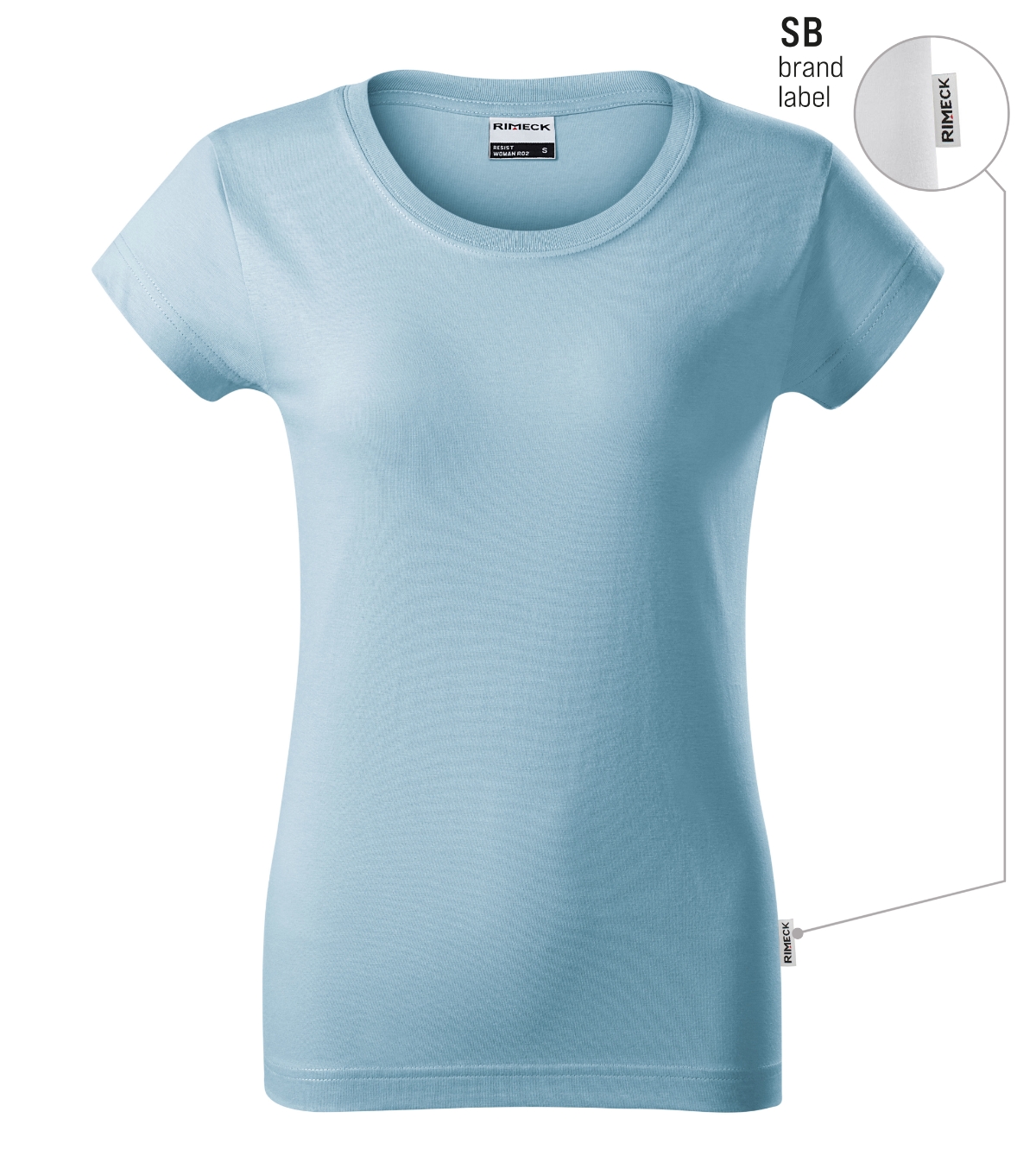 Koszulka damska RIMECK Resist — Błękitny 15 (brand label) - obrazek 3