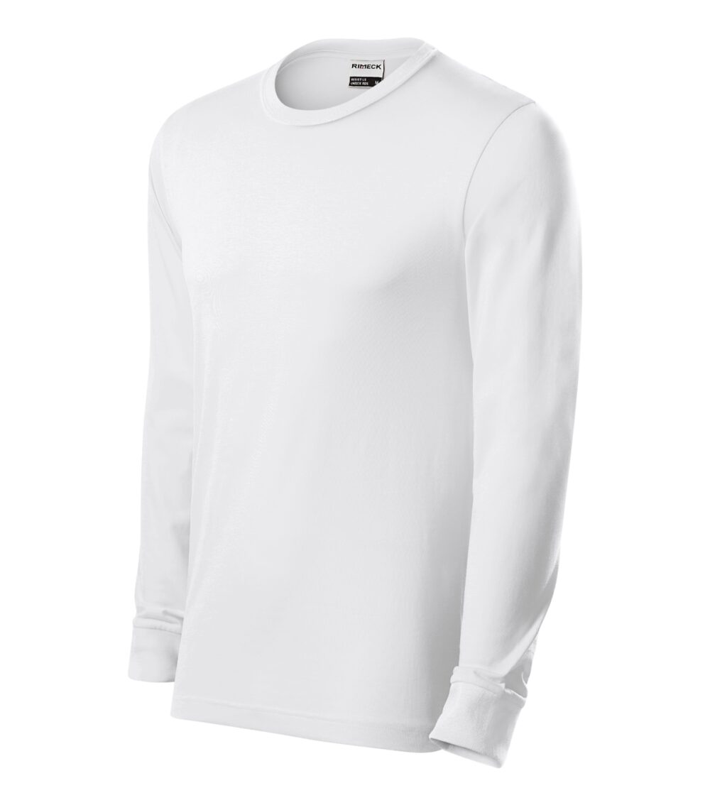 Koszulka unisex RIMECK Resist LS — Biały